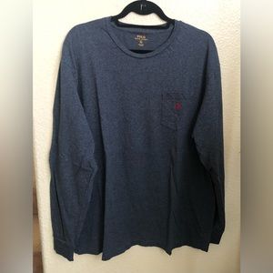Pre-owned Heather Dark Blue Ralph Lauren Men’s Classic Fit Pocket T shirt